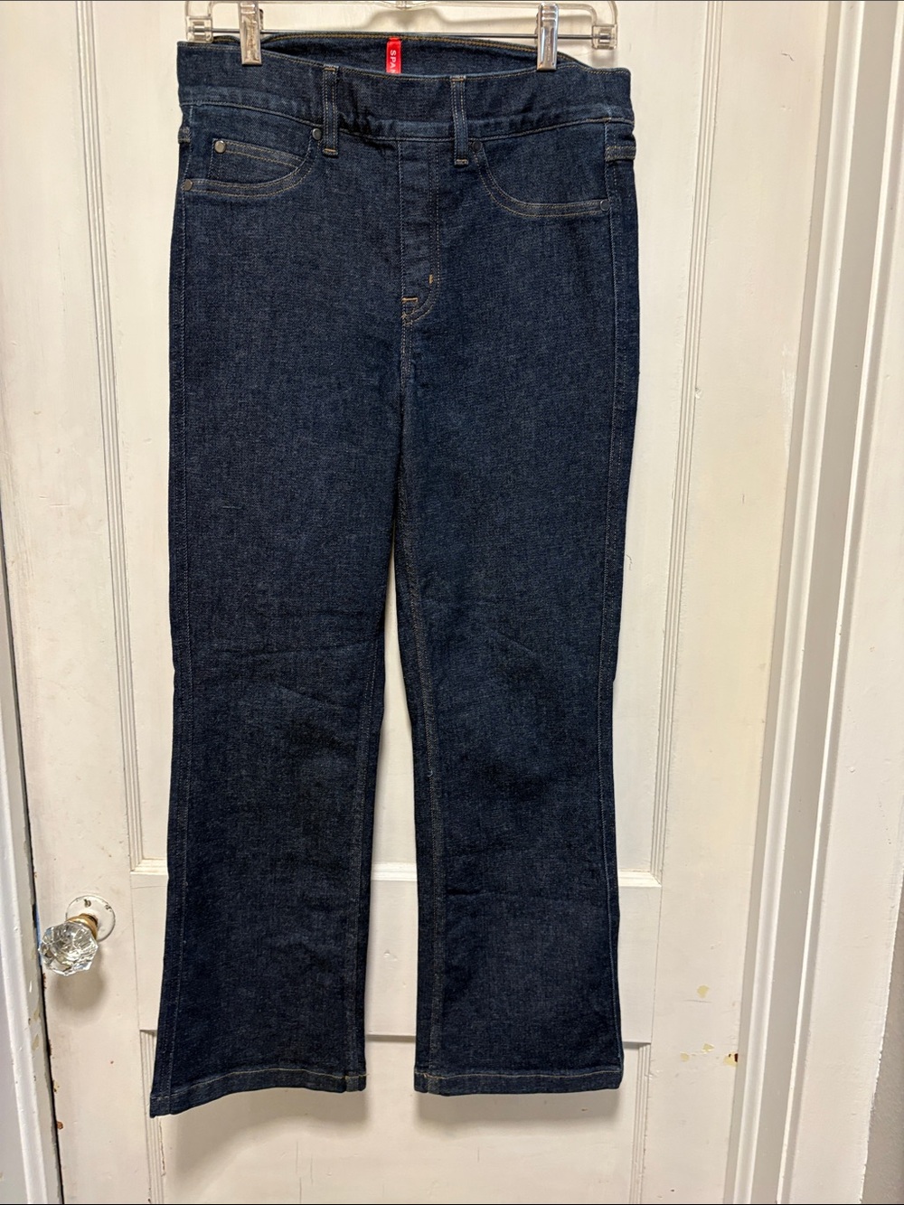 Spanx Tummy Control Dark Wash Straight Leg Jeans Medium